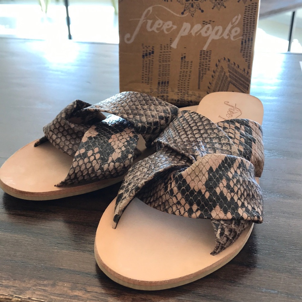 Free People brown snake slide 36